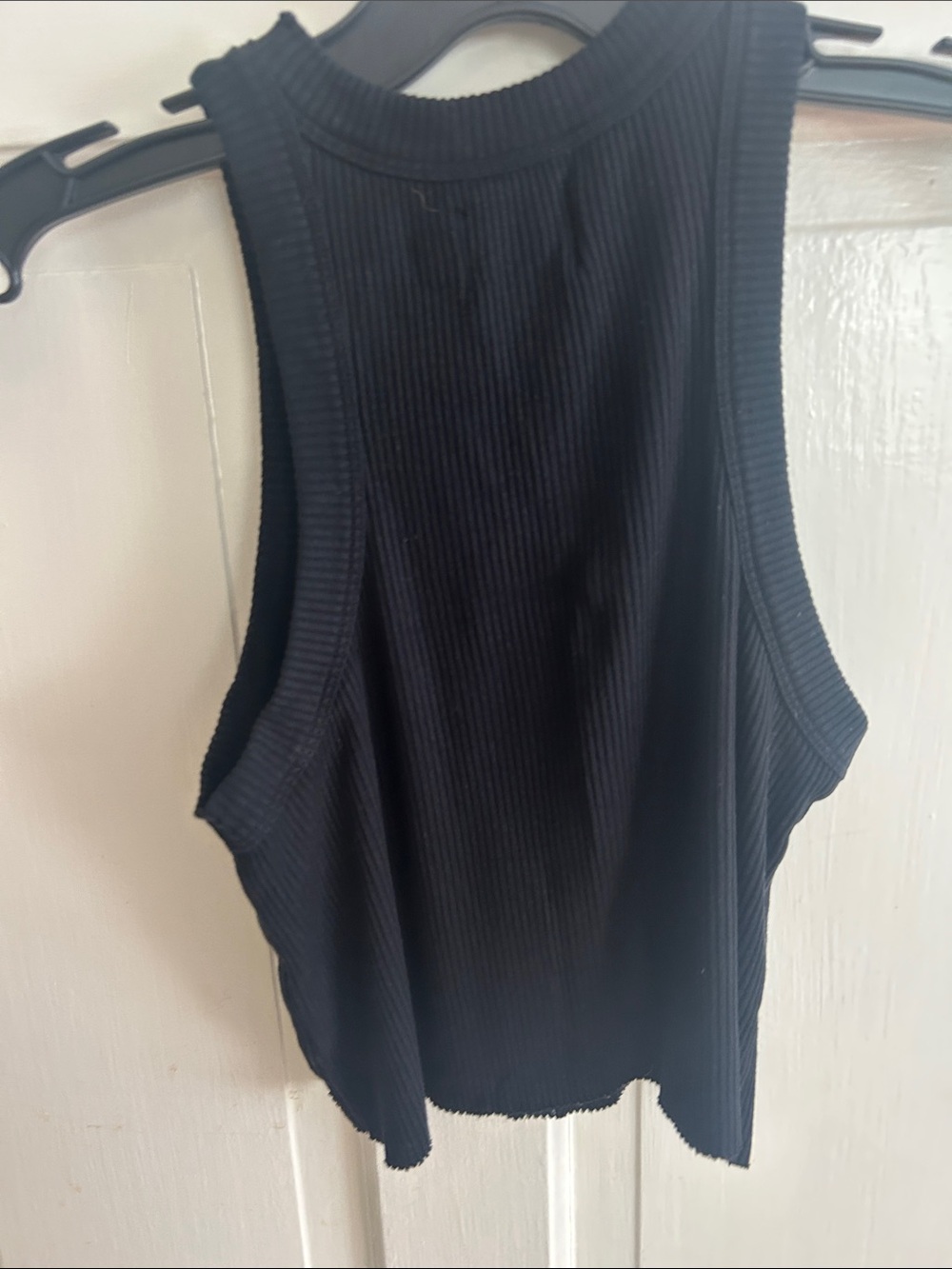 WSLY Black Ribbed High-Neck Racerback Tank - Picture 4 of 4